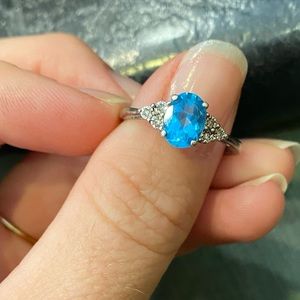 Blue topaz ring